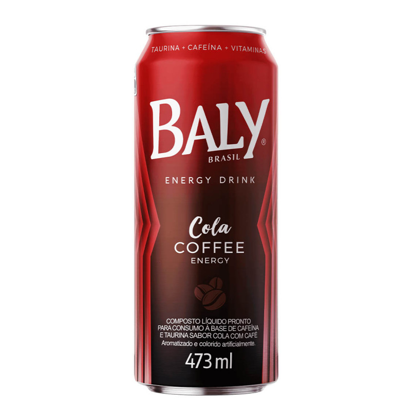 ENERGÉTICO BALY LATA 473ML COLA COFFEE - FD COM 6 UN
