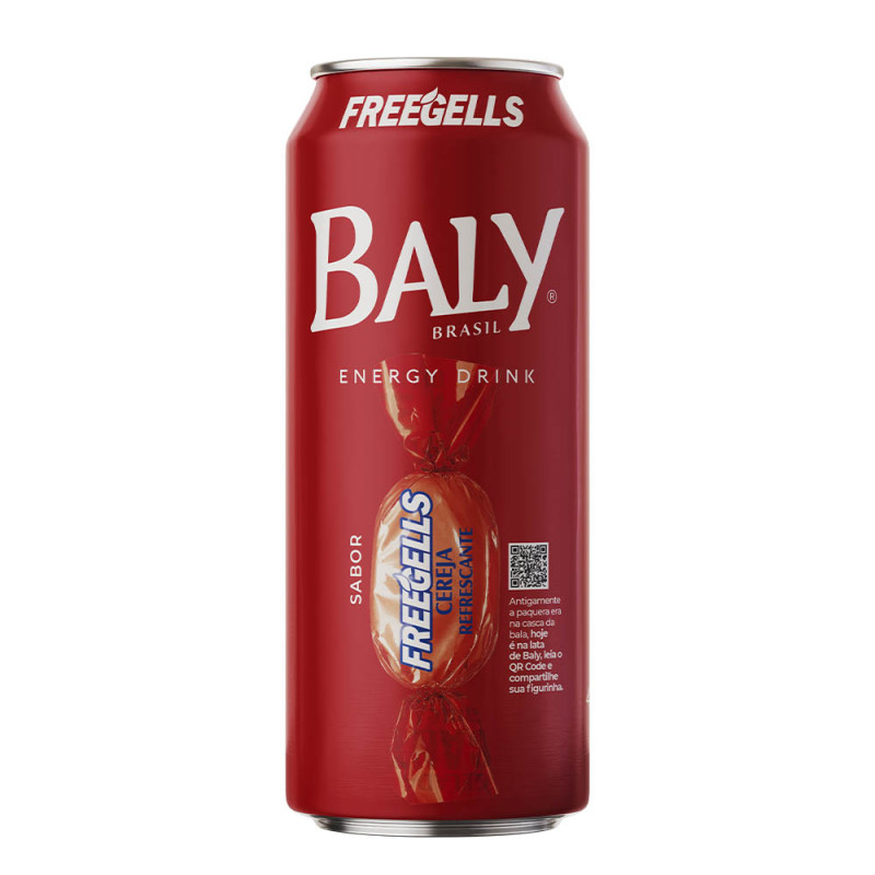 ENERGÉTICO BALY LATA 473ML CEREJA FREEGELLS - FD COM 6 UN