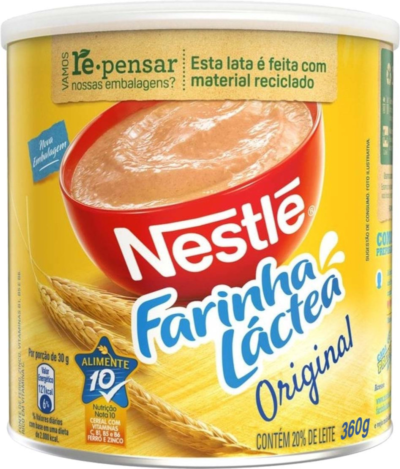 FARINHA LÁCTEA NESTLÉ LATA 360GR - CX COM 24 UN