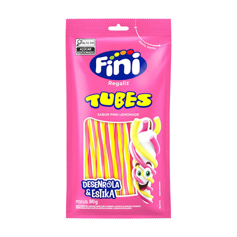 TUBES FINI 80GR DESENROLA & ESTIKA PINK LEMONADE - CX COM 12 UN