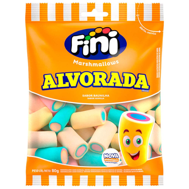MARSHMALLOWS FINI 80GR ALVORADA - CX COM 12 UN