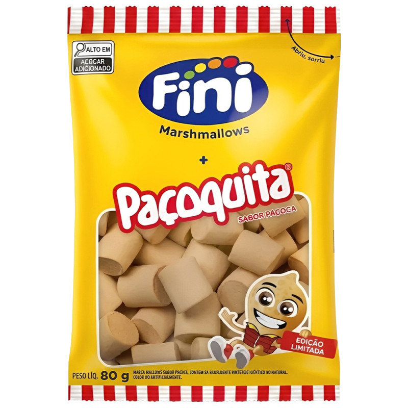 MARSHMALLOWS FINI 80GR PAÇOQUITA - CX COM 12 UN