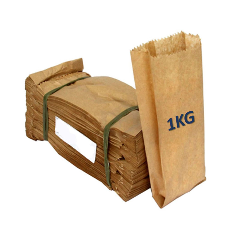 SACO DE PAPEL NATURAL - 1 KG (2 PÃES) PC COM 500 UN