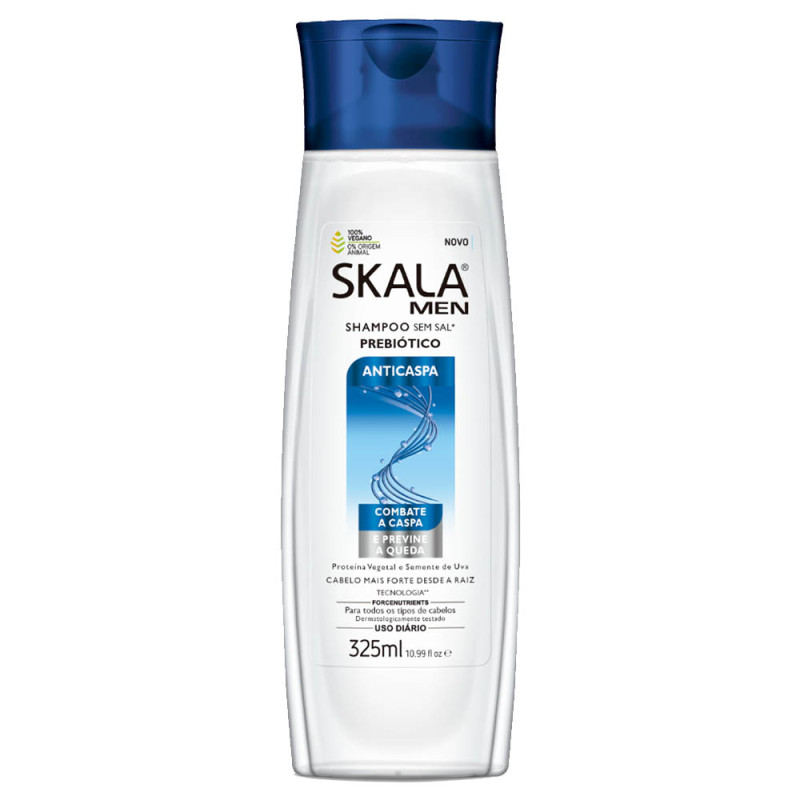 SHAMPOO SKALA 325ML - ANTICASPA PREBIÓTICO PREVINE A QUEDA PC COM 4 UN