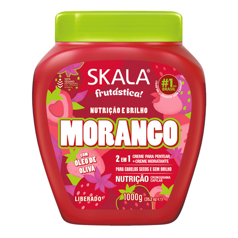 CREME SKALA POTE 1 KILO MORANGO - CX COM 6 UN
