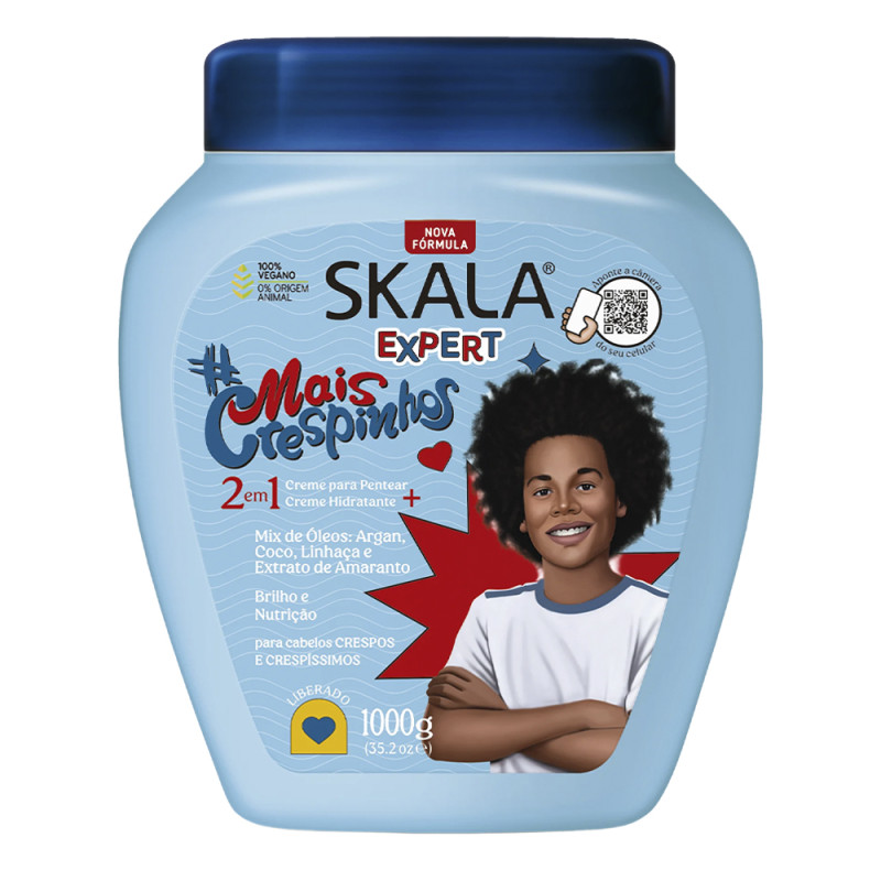 CREME SKALA POTE 1 KILO MAIS CRESPINHO - CX COM 6 UN