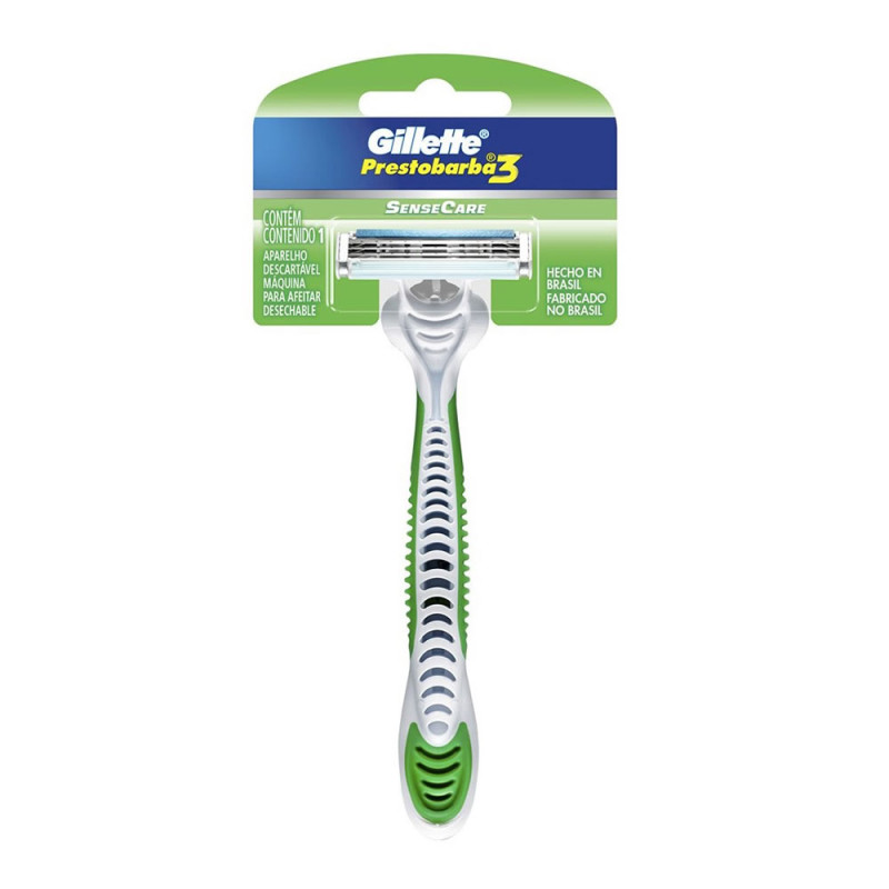 APARELHO DE BARBEAR PRESTOBARBA 3 LÂMINAS SENSECARE - CARTELA COM 10 UN