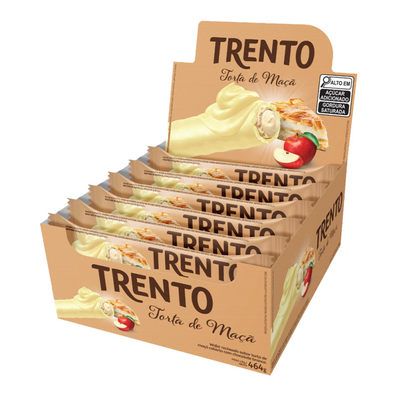CHOCOLATE TRENTO PECCIN 29GR TORTA DE MAÇÃ - DP COM 16 UN