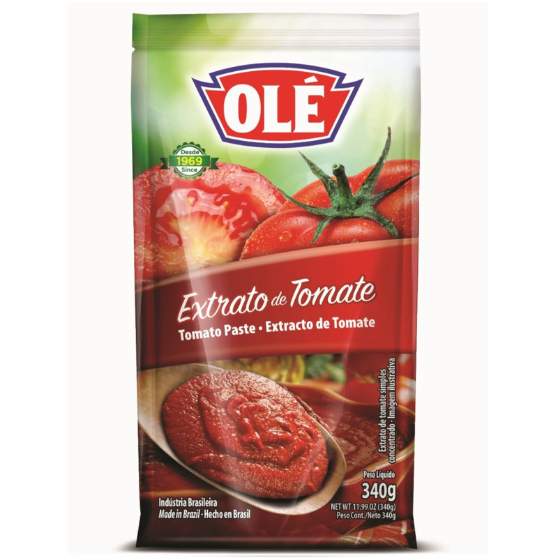 EXTRATO DE TOMATE OLÉ 300GR SACHÊ - CX COM 32 UN