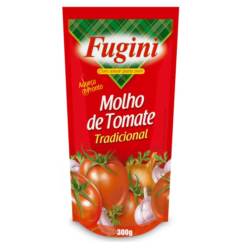 MOLHO DE TOMATE FUGINI 300GR TRADICIONAL SACHÊ - CX COM 36 UN