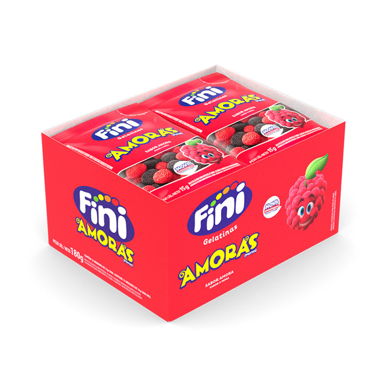 BALA DE GELATINA FINI 15GR AMORAS - DP COM 12 UN