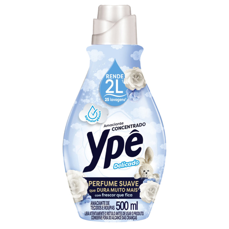 AMACIANTE CONCENTRADO YPÊ 500ML DELICADO - CX COM 12 UN
