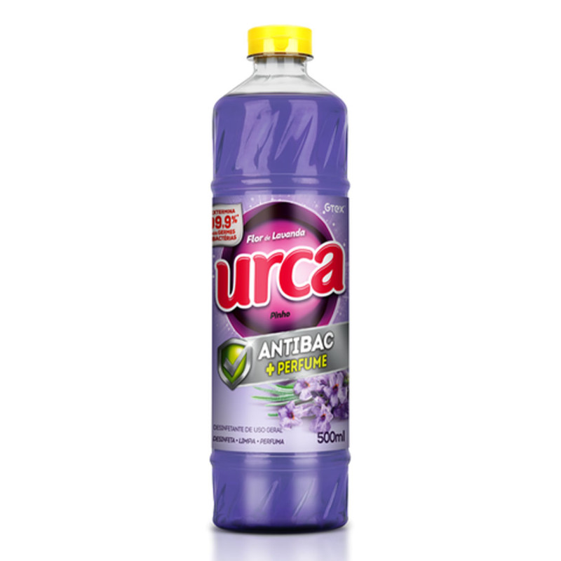 DESINFETANTE URCA 500ML - FLOR DE LAVANDA CX COM 12 UN