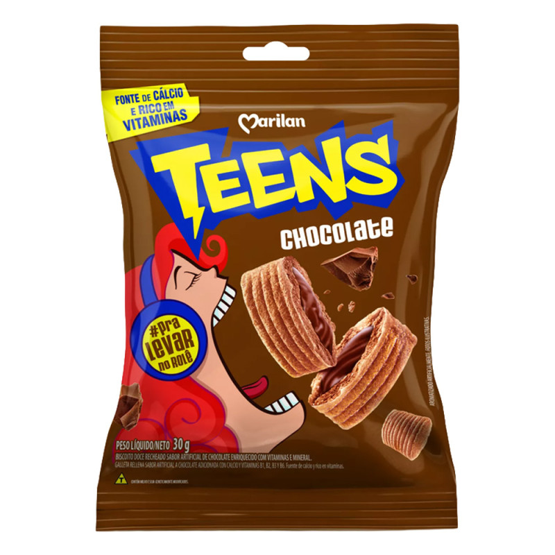 TEENS SNACK MARILAN 30GR CHOCOLATE - DP COM 8 PC