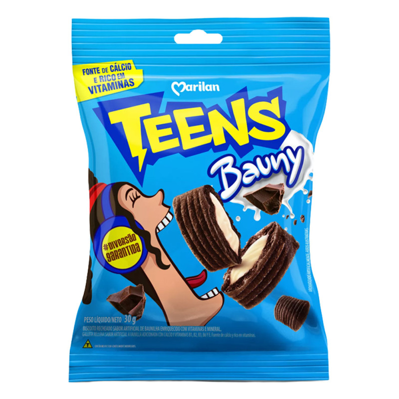 TEENS SNACK MARILAN 30GR BAUNY - DP COM 8 PC