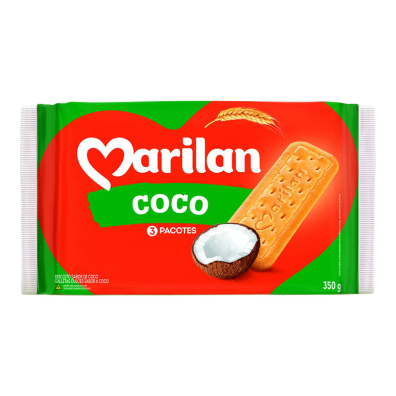 BISCOITO MARILAN 350GR COCO - CX COM 24 UN