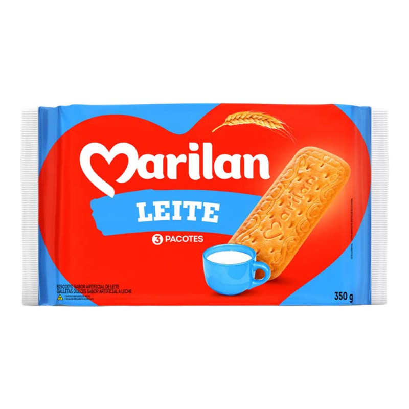 BISCOITO MARILAN 350GR LEITE - CX COM 24 UN