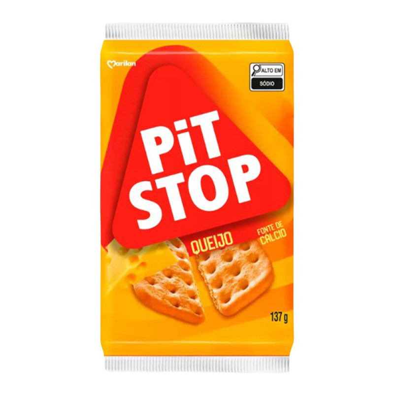 BISCOITO PIT STOP MARILAN 137GR QUEIJO - CX COM 36 UN