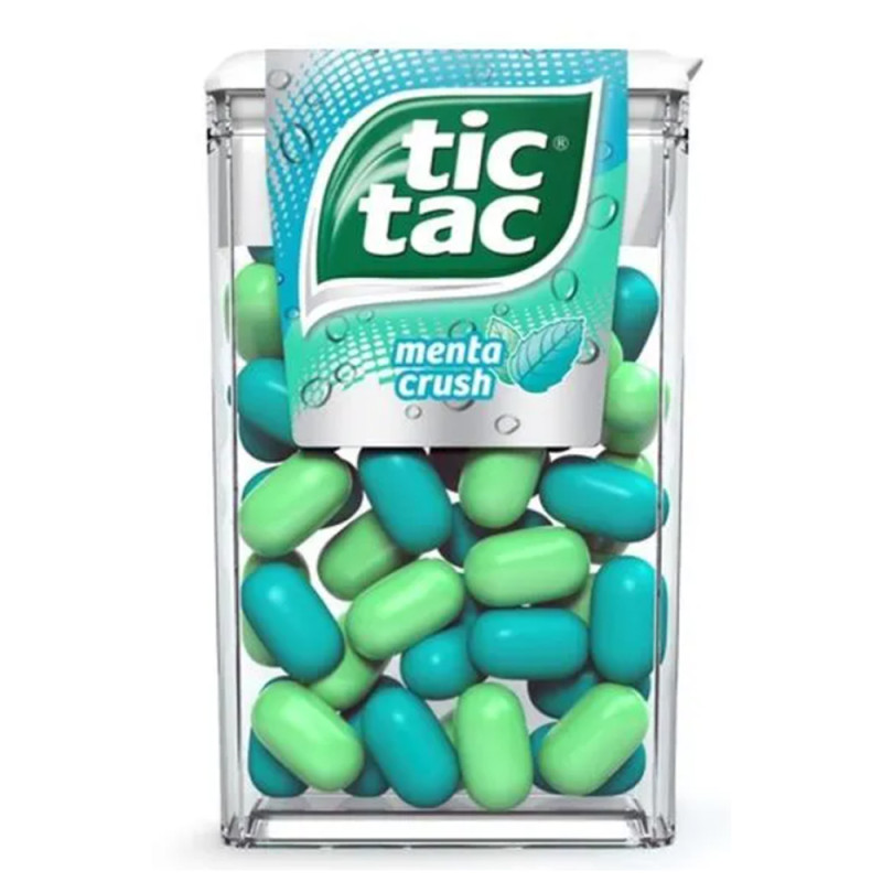 PASTILHA TIC TAC 14,5GR MENTA CRUSH - DP COM 14 UN