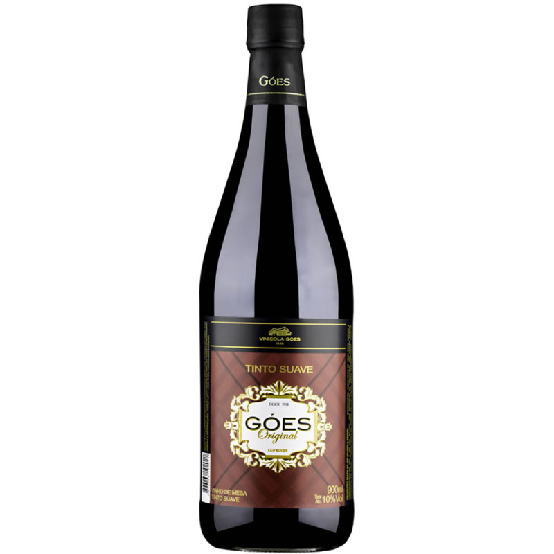 VINHO TINTO GÓES 900ML SUAVE - CX COM 12 UN