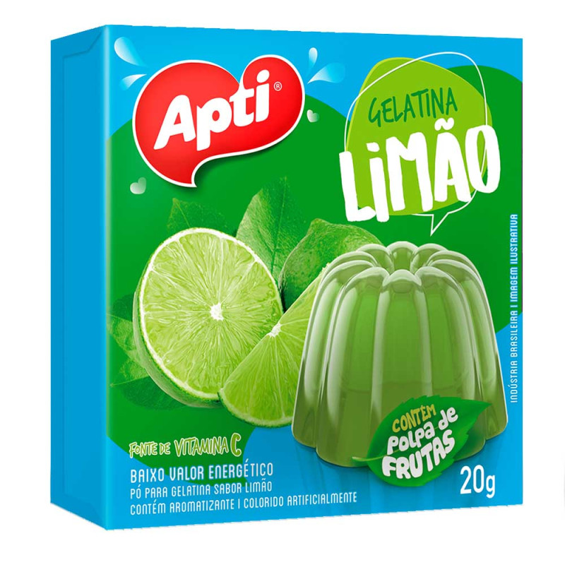 GELATINA APTI 20GR LIMÃO - CX COM 36 UN