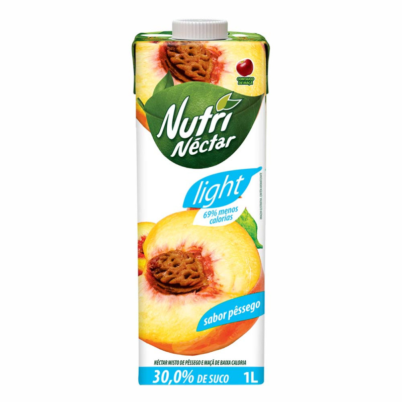 SUCO NUTRINÉCTAR 1LT - PÊSSEGO LIGHT CX COM 6 UN