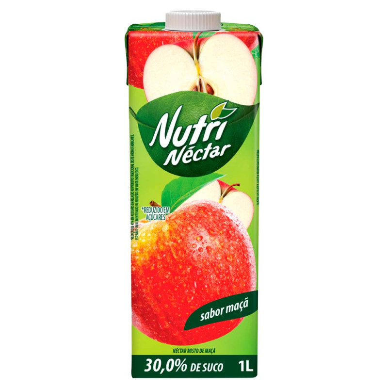 SUCO NUTRINÉCTAR 1 LITRO MAÇÃ- CX COM 6 UN