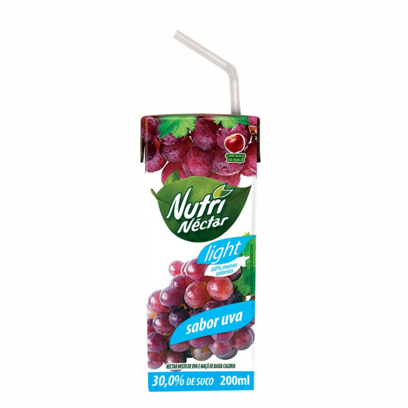 SUCO NUTRINÉCTAR 200ML - UVA LIGHT CX COM 27 UN