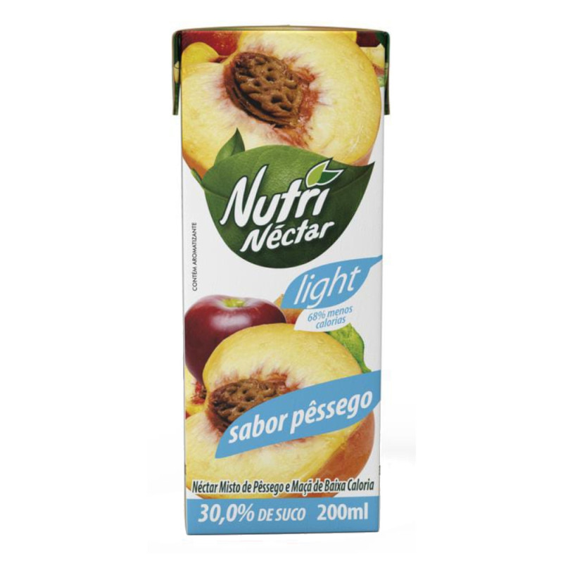 NUTRINÉCTAR 200ML PÊSSEGO LIGHT - CX COM 27 UN