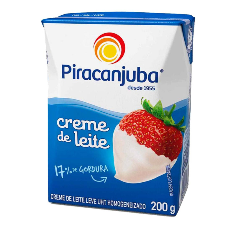 CREME DE LEITE PIRACANJUBA 200GR - CX COM 27 UN