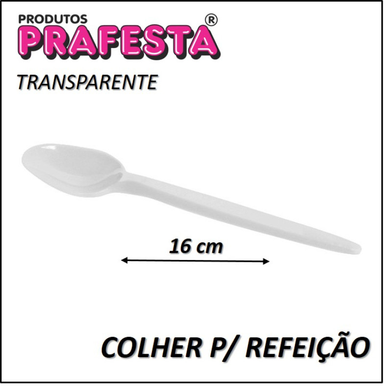 COLHER P/ REFEICAO PRAFESTA C/50UN - PREMIUM CX COM 20 PC