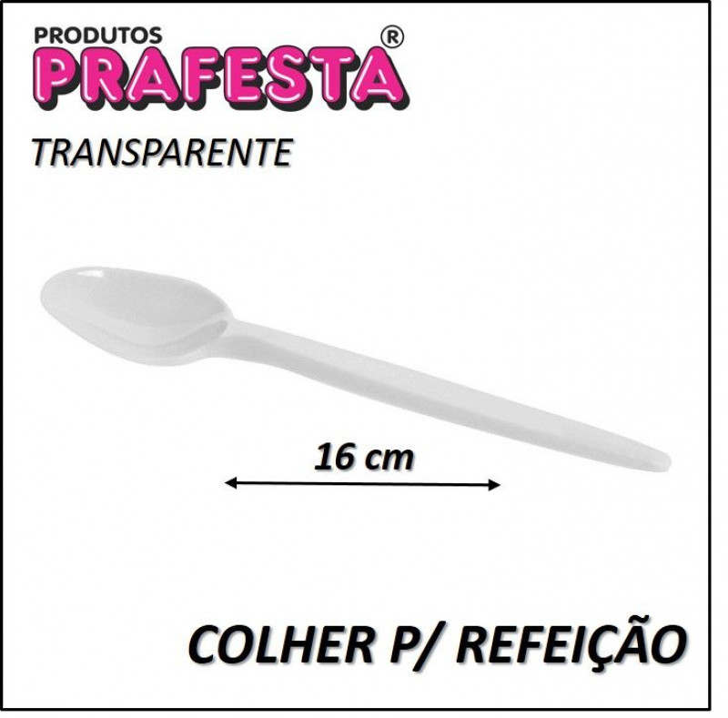 COLHER PARA REFEIÇÃO PRAFESTA COM 50 UN PREMIUM - PC COM 10 UN