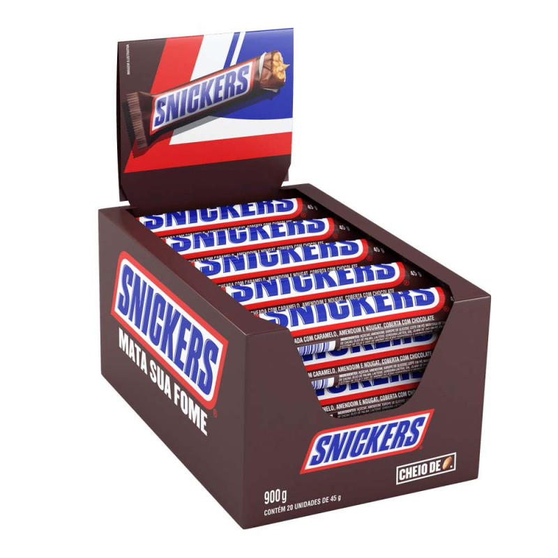 CHOCOLATE SNICKERS 45GR ORIGINAL - DP COM 20 UN