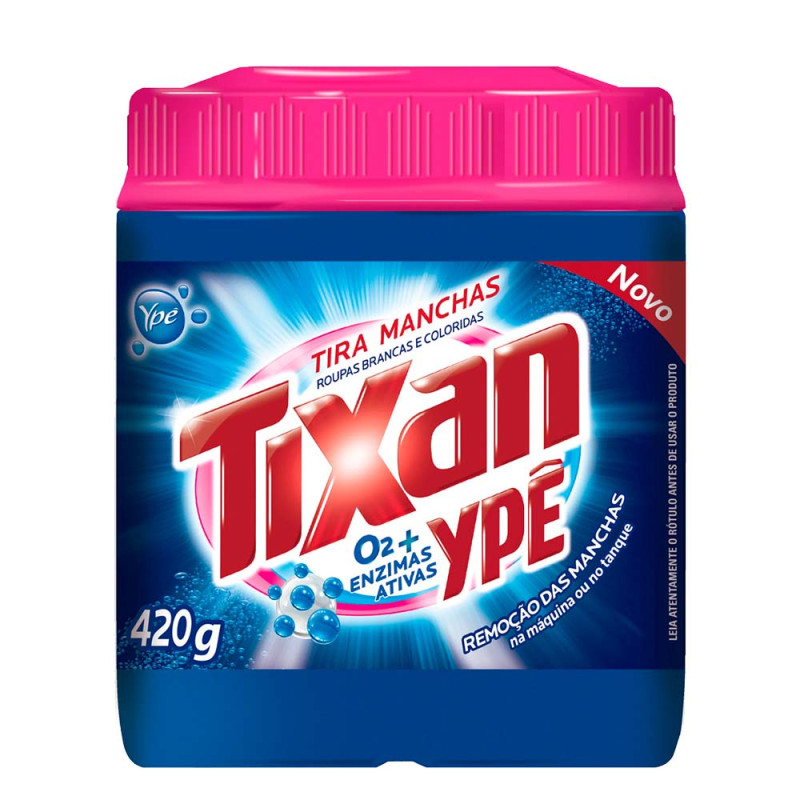 TIRA MANCHAS EM PÓ TIXAN YPÊ ROUPAS BRANCAS E COLORIDAS 420G - CX COM 6 UN