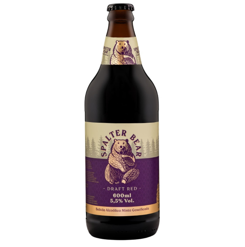 CHOPP DE VINHO SPALTER BEAR DRAFT RED 600ML - CX COM 6UN 