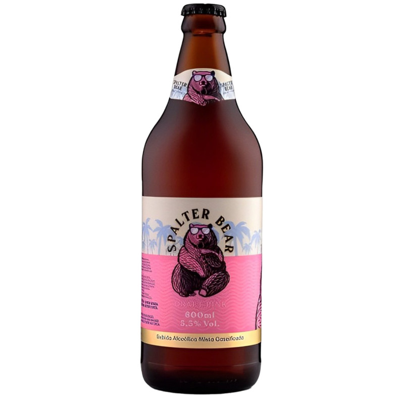 CHOPP DE VINHO SPALTER BEAR DRAFT PINK 600ML - CX COM 6 UN