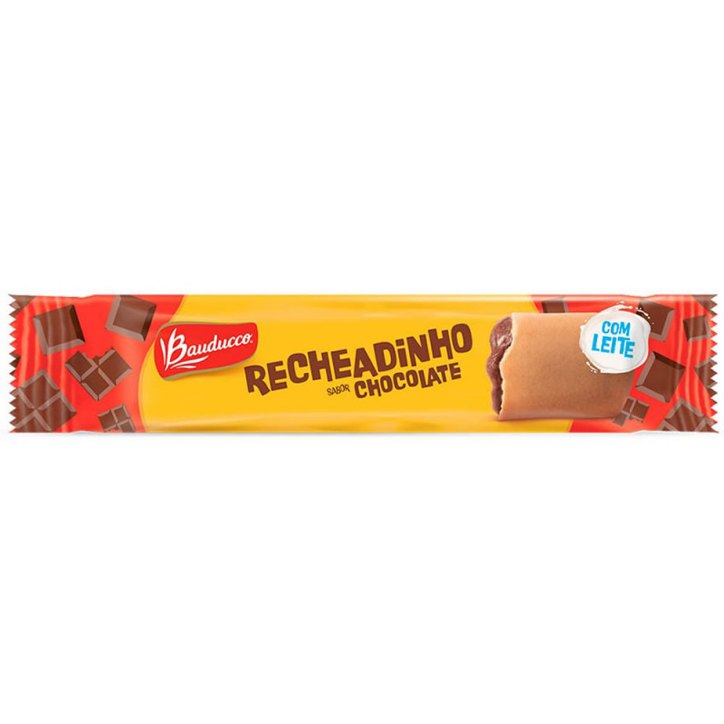 BISCOITO RECHEADINHO BAUDUCCO 104GR CHOCOLATE C/ LEITE - CX COM 49 UN