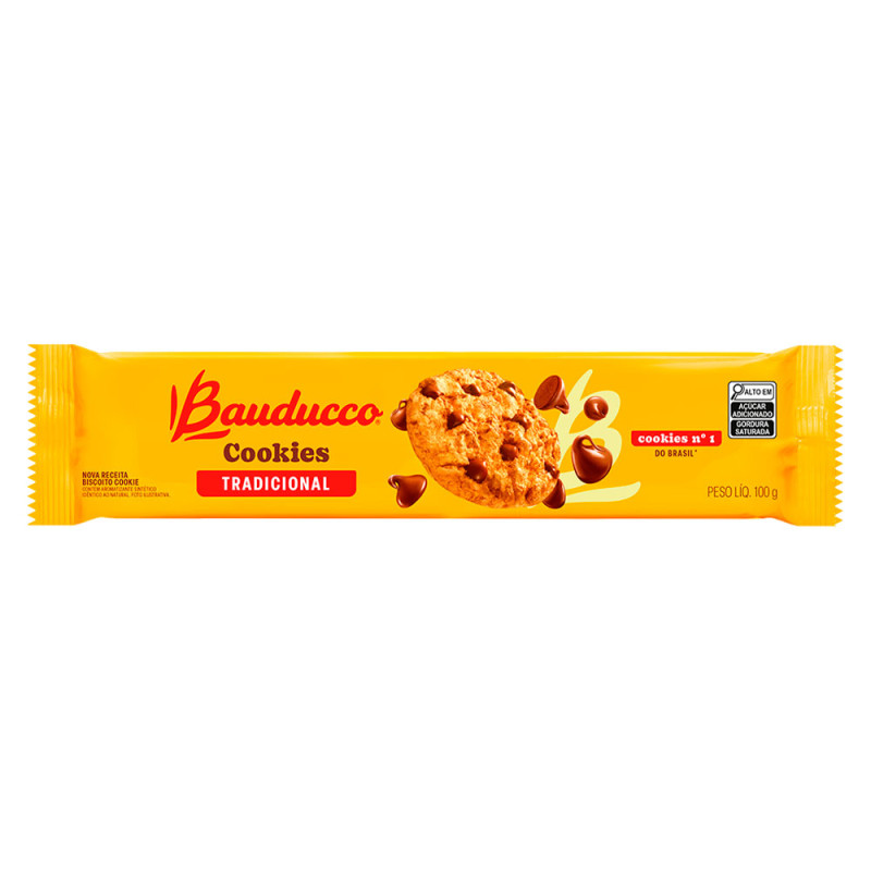 COOKIES BISCOITO BAUDUCCO 100GR ORIGINAL - CX COM 45 UN
