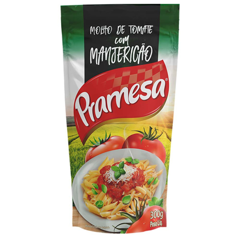 MOLHO DE TOMATE PRAMESA SACHÊ 300GR MANJERICÃO - CX COM 36 UN