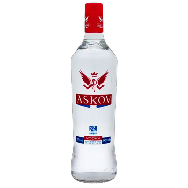 VODKA ASKOV 900ML - CX COM 12 UN