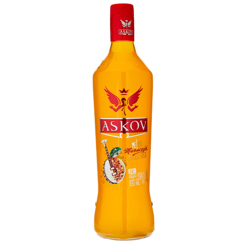 VODKA ASKOV 900ML MARACUJÁ - CX COM 12 UN
