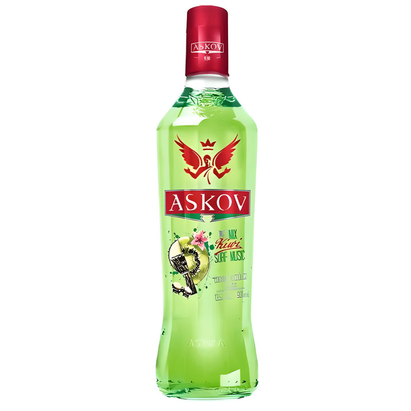 VODKA ASKOV 900ML KIWI - CX COM 12 UN