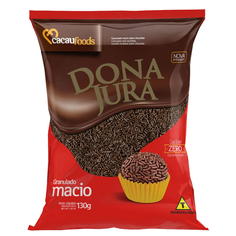 GRANULADO DONA JURA 130GR CHOCOLATE - CX COM 40 UN