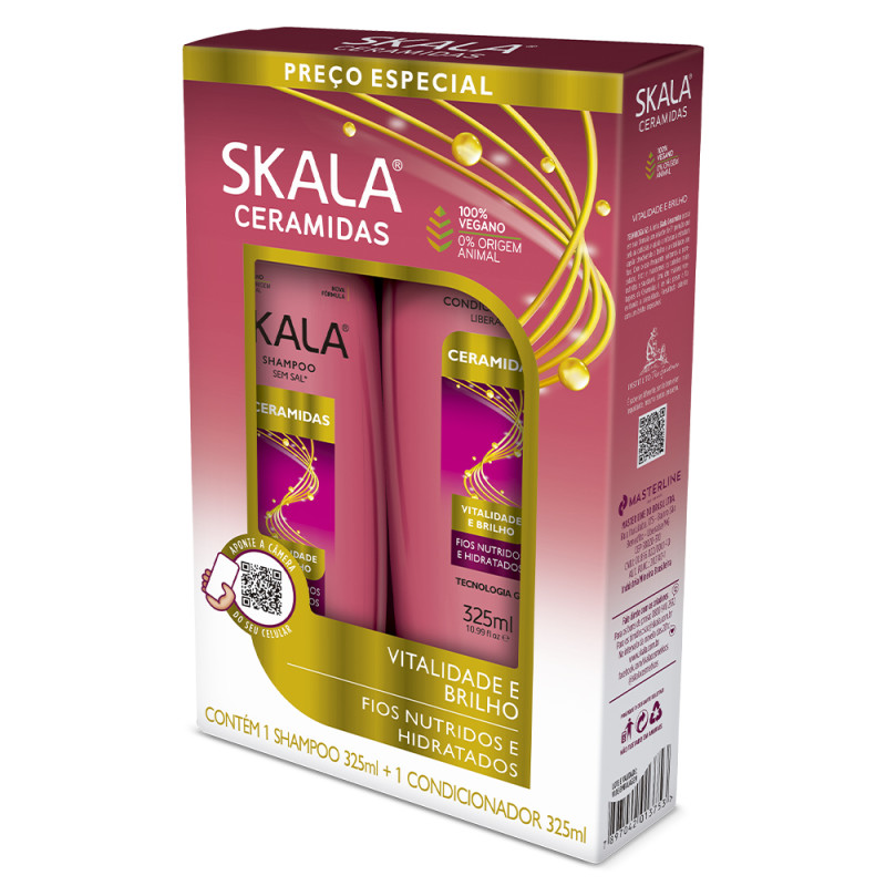 KIT SKALA SHAMPOO/CONDICIONADOR 325ML - CERAMIDAS G3 CX COM 3 UN