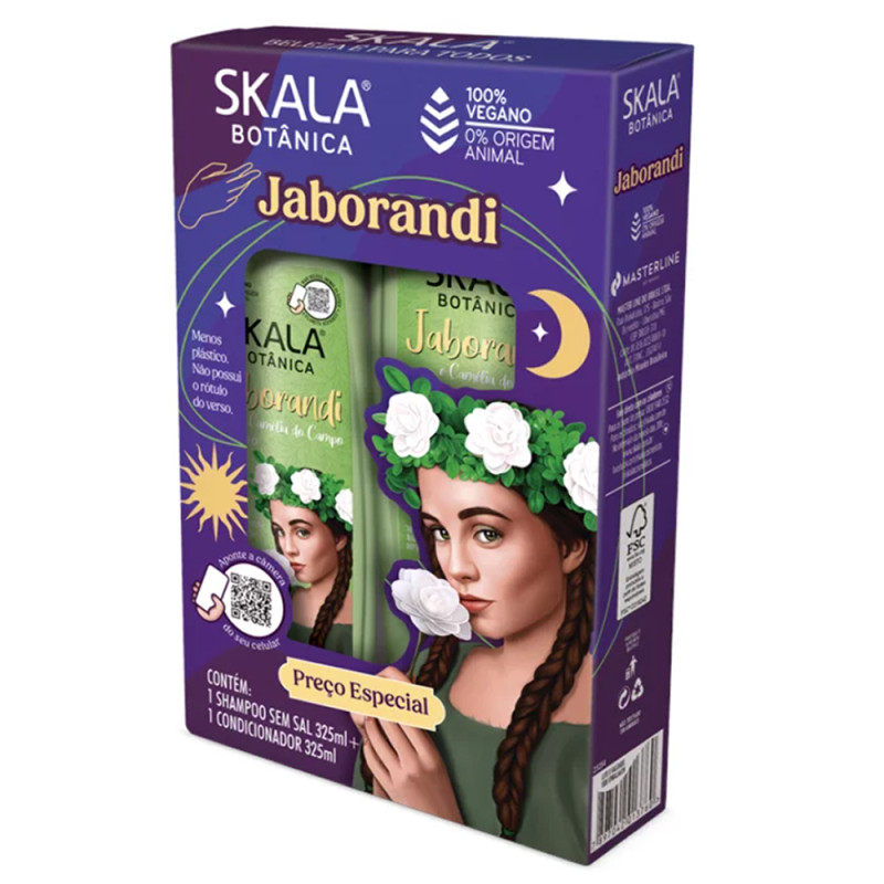 KIT SKALA SHAMPOO/CONDICIONADOR 325ML - JABORANDI CX COM 3 UN