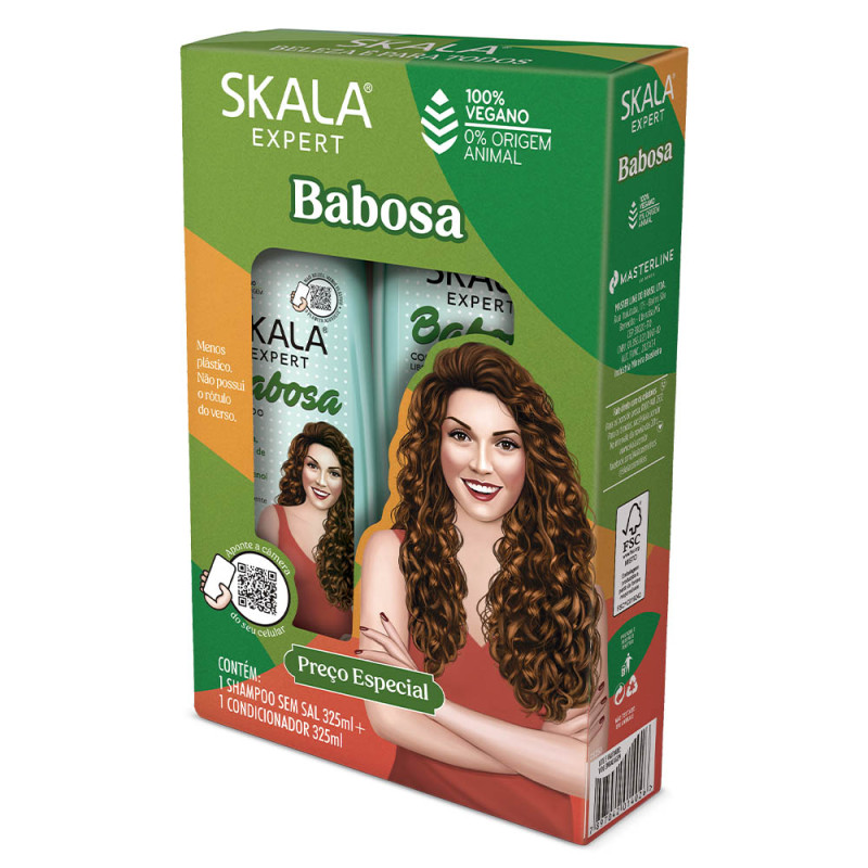 KIT SKALA SHAMPOO/CONDICIONADOR 325ML - BABOSA CX COM 3 UN
