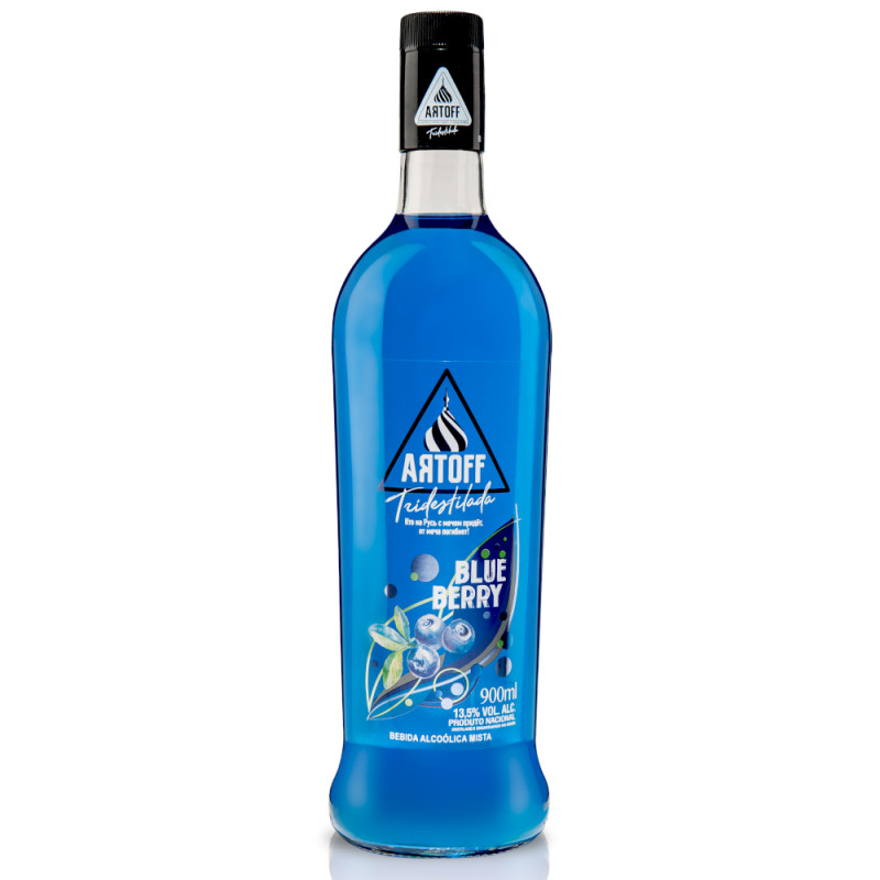 VODKA ARTOFF 900ML BLUE BERRY - CX COM 6 UN