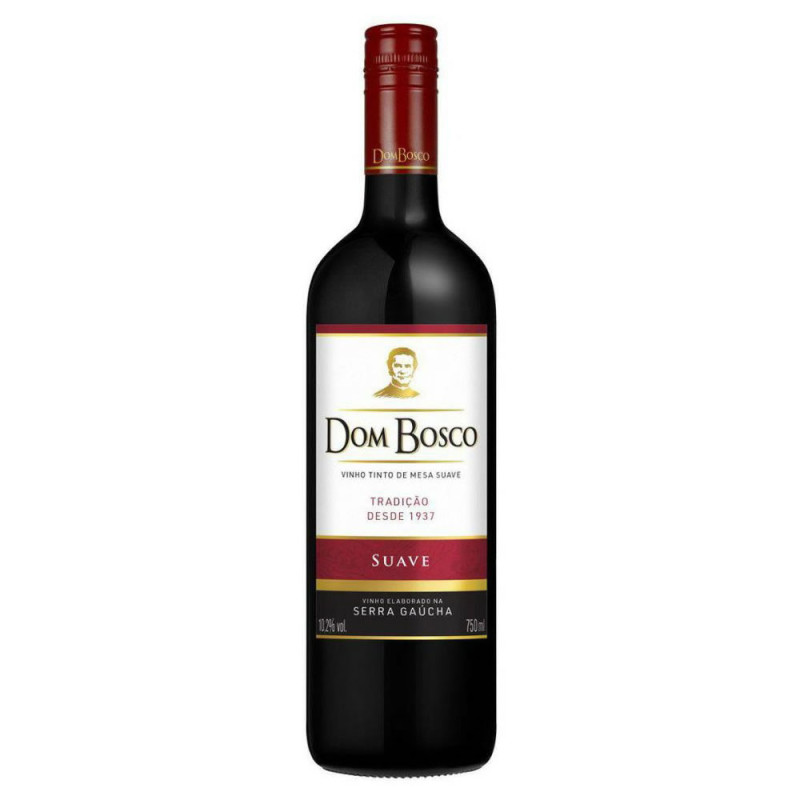 VINHO TINTO DOM BOSCO 750ML SUAVE - CX COM 12 UN