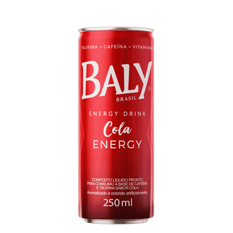 ENERGÉTICO BALY LATA 250ML COLA - FD COM 6 UN