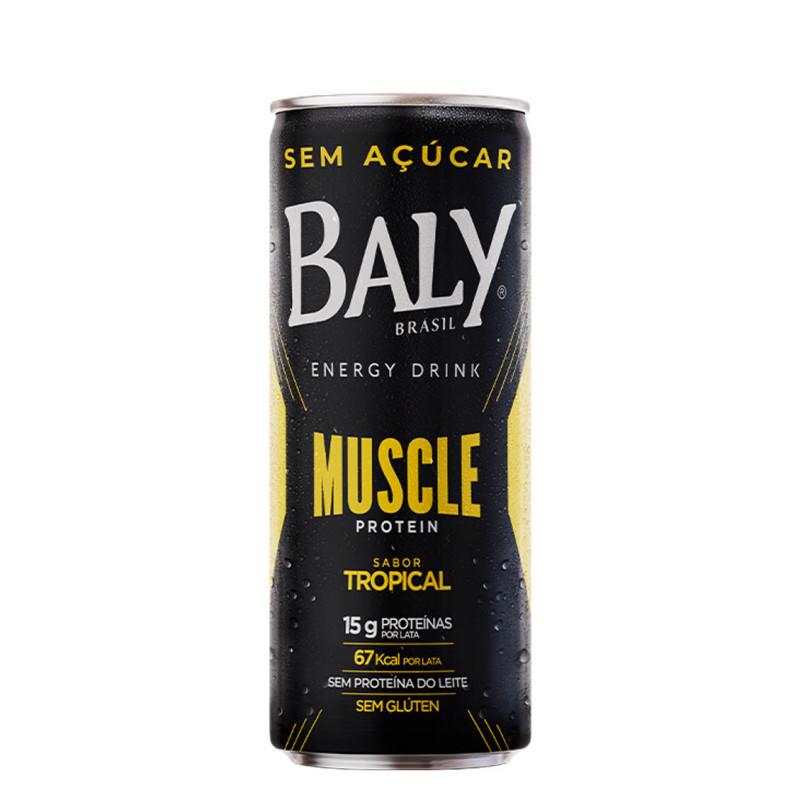 ENERGÉTICO BALY LATA 250ML MUSCLE PROTEIN - FD COM 6 UN